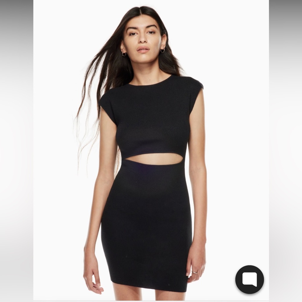 Aritzia Wilfred cut out dress black worn once size S